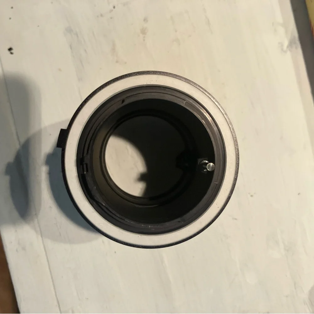 Camera Lens with Silver and Black Finish